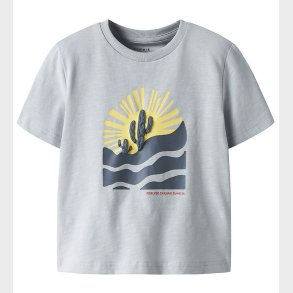 Name It T-shirt - Nmmhaldur - Pearl Blue m. Print