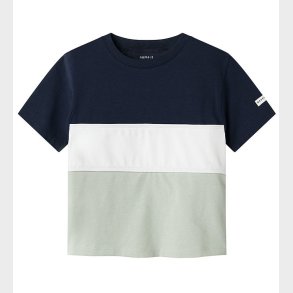 Name It T-shirt - NmmHanni Aqua Gray