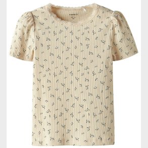 Name It T-shirt - Rib - NmfHoise - Sun Kiss m. Blomster