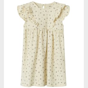 Name It Kjole - NmfJannis - Bleached Sand m. Blomster