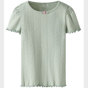 Name It T-shirt - NmfJsilke - Aqua Gray m. Hulmnster