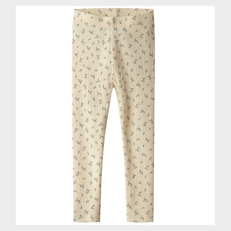 Name It Leggings - Rib - NmfHoise - Sun Kiss m. Blomster