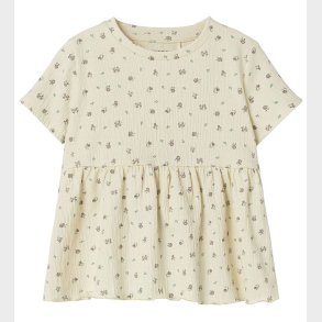 Name It T-shirt - NmfJannis - Bleached Sand m. Blomster