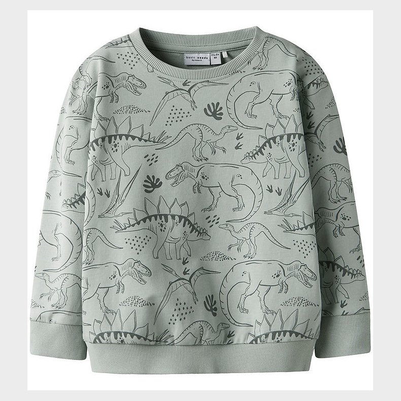 Name It Sweatshirt - NmmVermo - Aqua Gray/Tone Dino