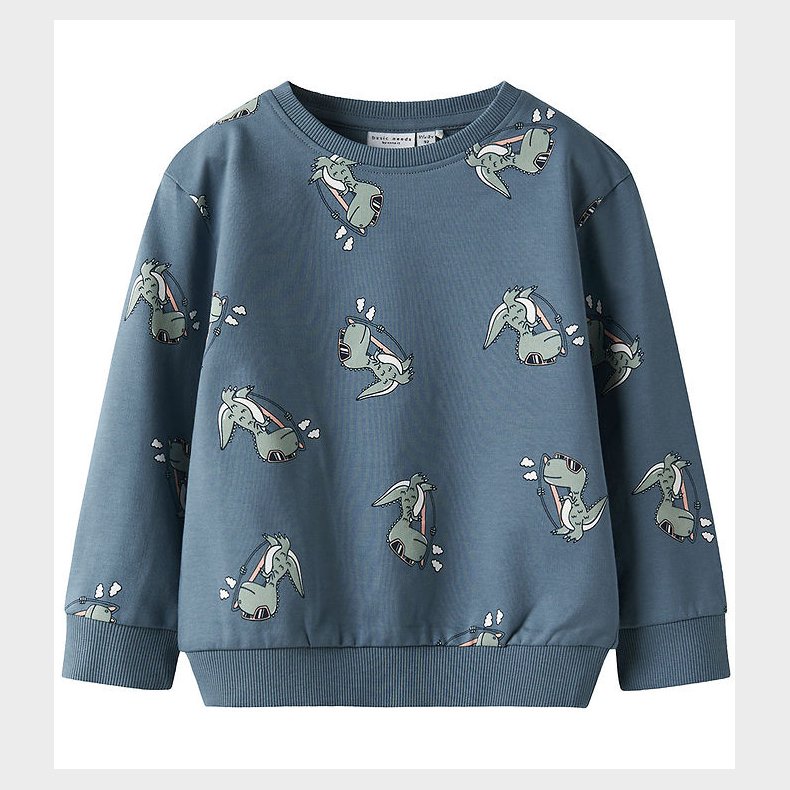 Name It Sweatshirt - NmmVermo - Blue Mirage/Dino surf