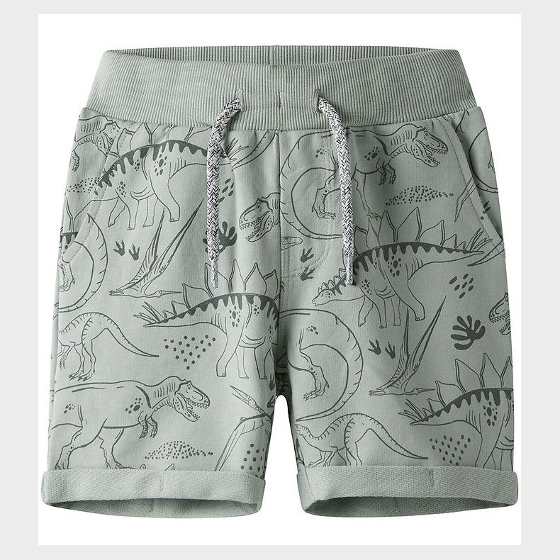 Name It Sweatshorts - NmmVermo - Aqua Gray/Tone Dino
