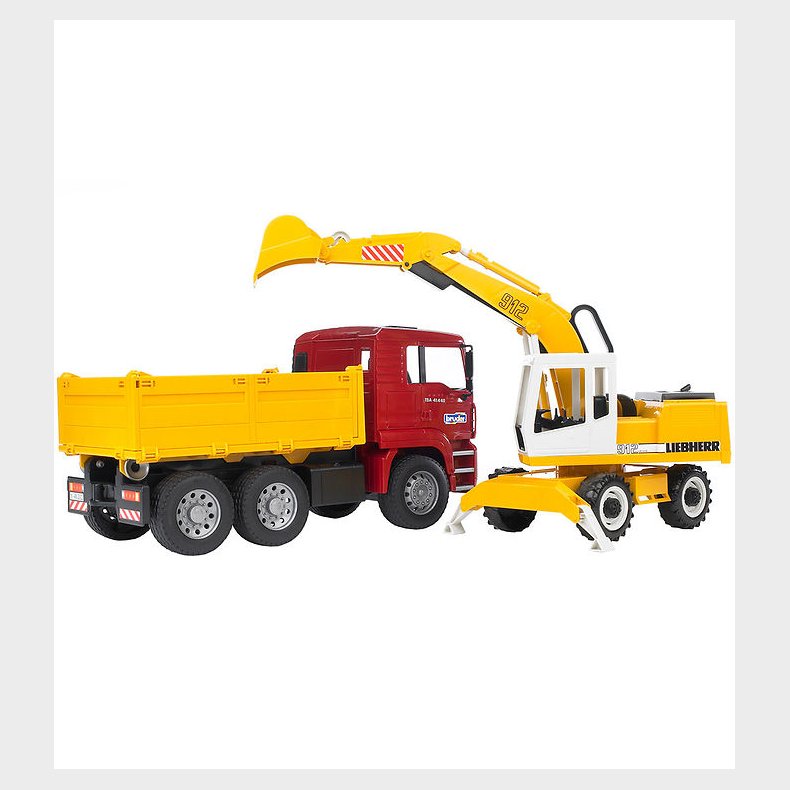 Bruder Arbejdsmaskiner - MAN TGA Konstruktionslastbil og Liebher