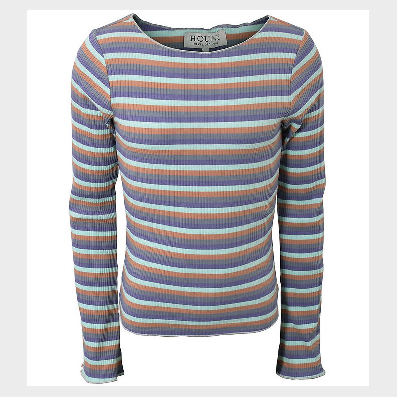 Hound Bluse - Stripe Top - Sky blue