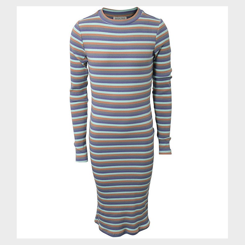 Hound Kjole - Stripe Dress - Sky blue
