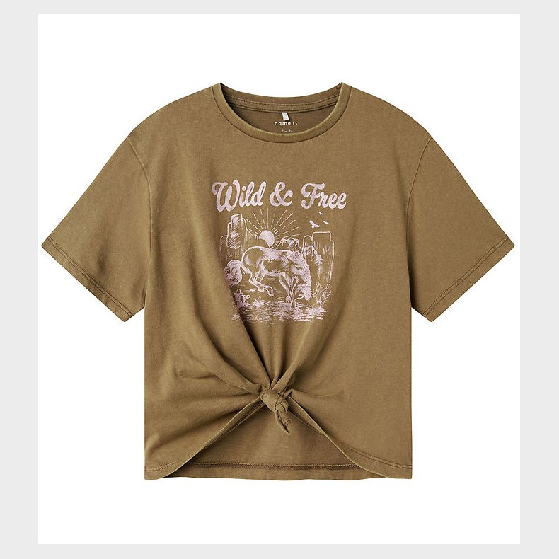 Name it T-shirt - NkfHolyr - Walnut m. Print
