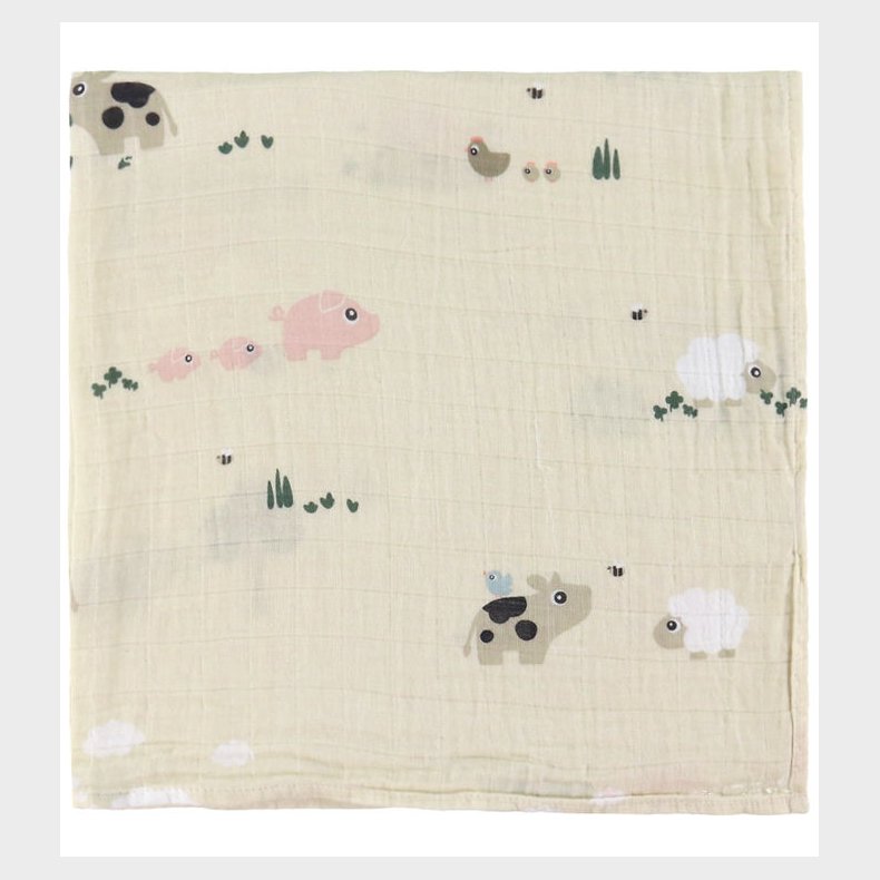 Done By Deer Babysvb - Musselin - 120x120 cm - Tiny Farm - Sand
