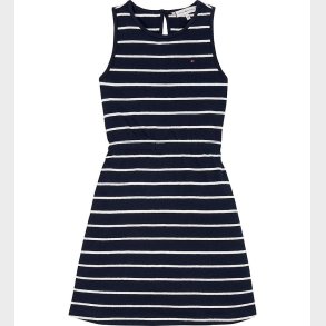 Tommy Hilfiger Kjole - Linen Jersey - Dark Night Navy Striped