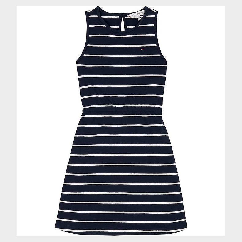 Tommy Hilfiger Kjole - Linen Jersey - Dark Night Navy Striped