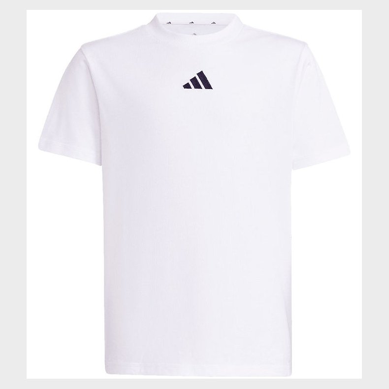 adidas Performance T-shirt - J SL 160 - Hvid/Sort