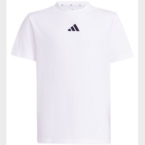 adidas Performance T-shirt - J SL 160 - Hvid/Sort