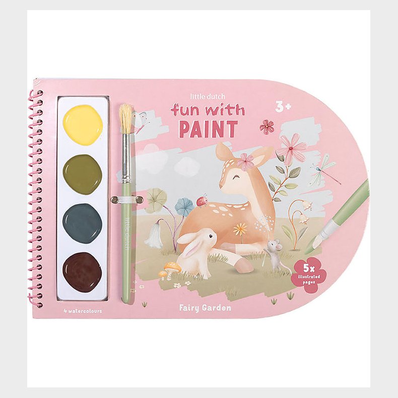 Little Dutch Vandfarve Malebog - Fairy Garden