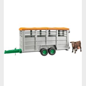 Bruder Arbejdsmaskine - Livestock Trailer With 1 Cow - 02227