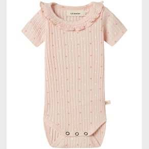 Lil' Atelier Body k/� - Rib - NbfHulla - Peach Blush m. Hjerter