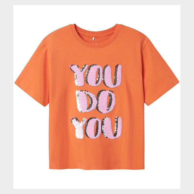 Name It T-shirt - NkfHelka - Fresh Salmon