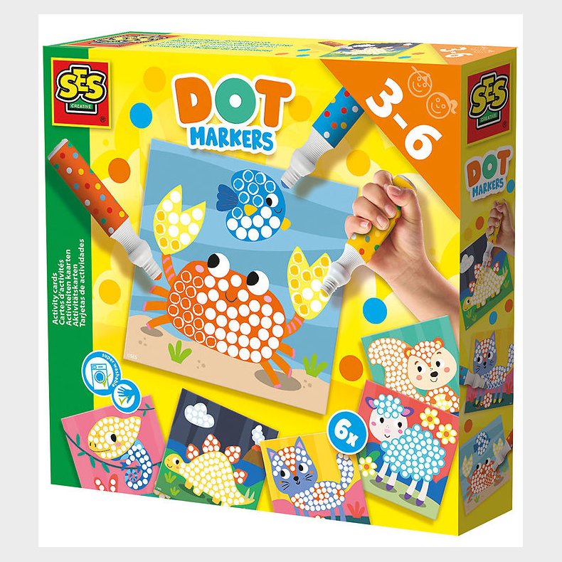 SES Creative Priktuscher - 3 Farver XXL - Aktivitetskort