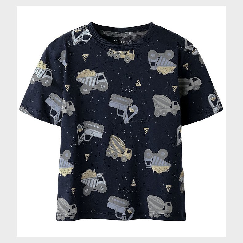 Name It T-shirt - NmmHector - Navy Blazer m. Print