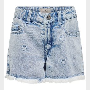 Kids Only Shorts - KogRobyn - Light Blue Denim/Butterfly