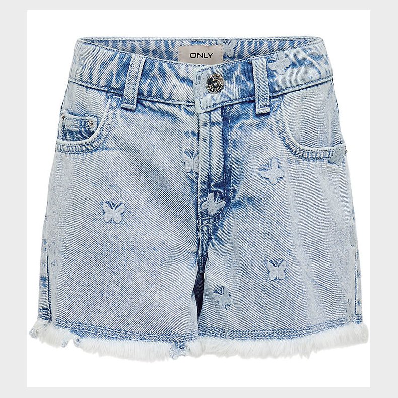 Kids Only Shorts - KogRobyn - Light Blue Denim/Butterfly