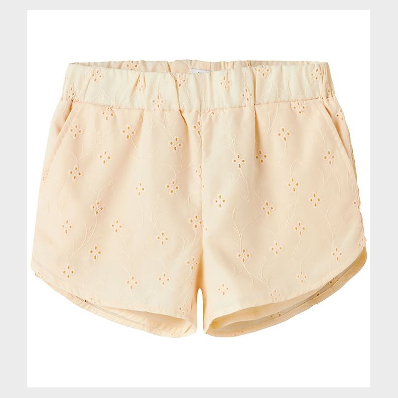 Name It Shorts - NmfVioleta - Buttercream m. Broderi Anglaise