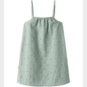 Name It Kjole - NmfVioleta - Aqua Gray m. Broderi Anglaise