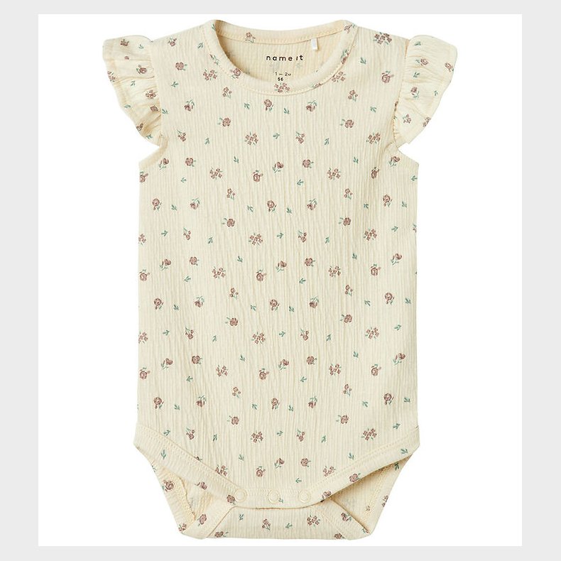 Name It Body u/ - NbfJannis - Bleached Sand m. Blomster