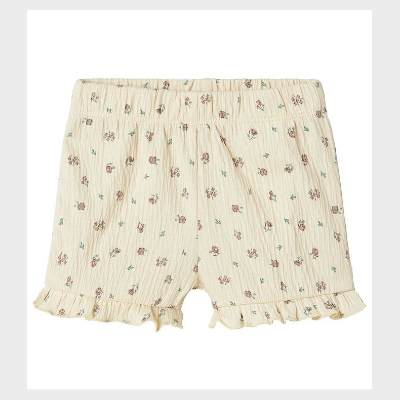 Name It Shorts - NbfJannis - Bleached Sand m. Blomster