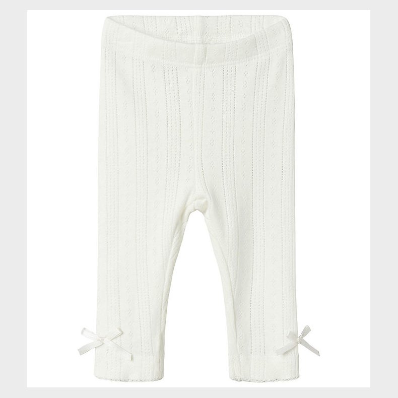 Name It Leggings - NbfHappy - Cloud Dancer m. Hulmnster