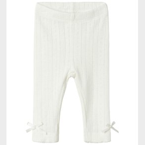 Name It Leggings - NbfHappy - Cloud Dancer m. Hulmnster