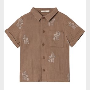 Fliink Skjorte - Hello - Pine Bark Cactus Aop