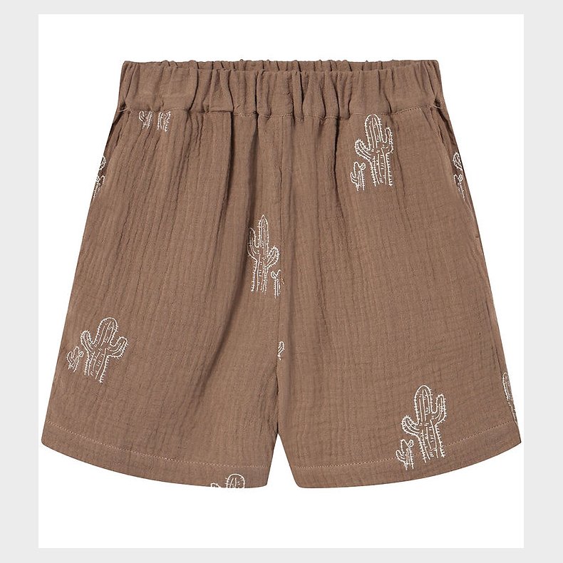 Fliink Shorts - Hello - Pine Bark Cactus Aop