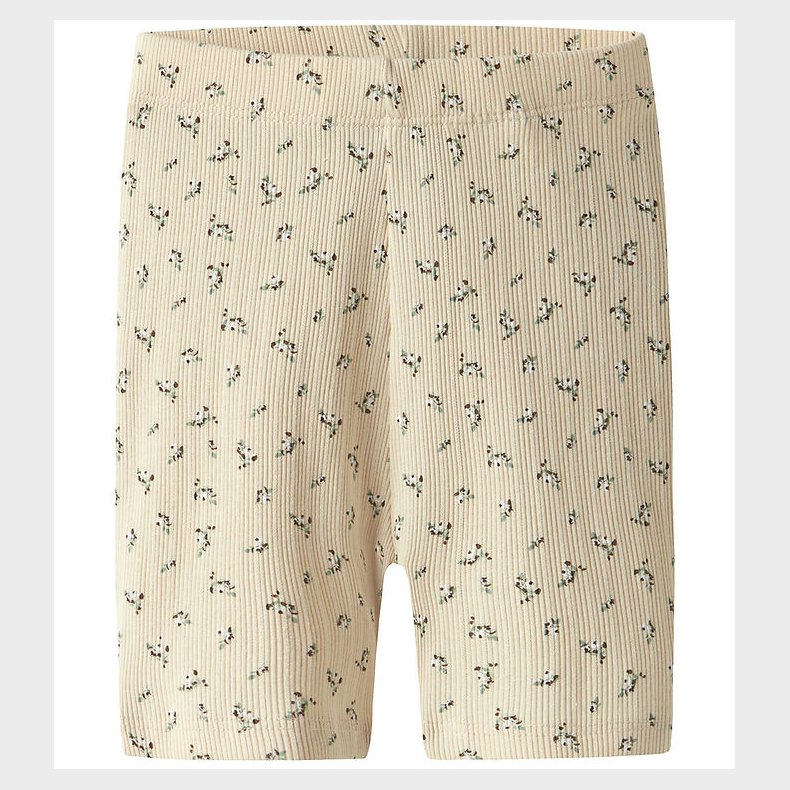 Name It Cykelshorts - Rib - NmfHoise - Sun Kiss m. Blomster