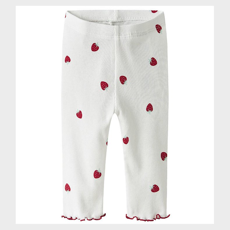 Name It Leggings - Rib - NbfJillie - Bright White m. Jordbr