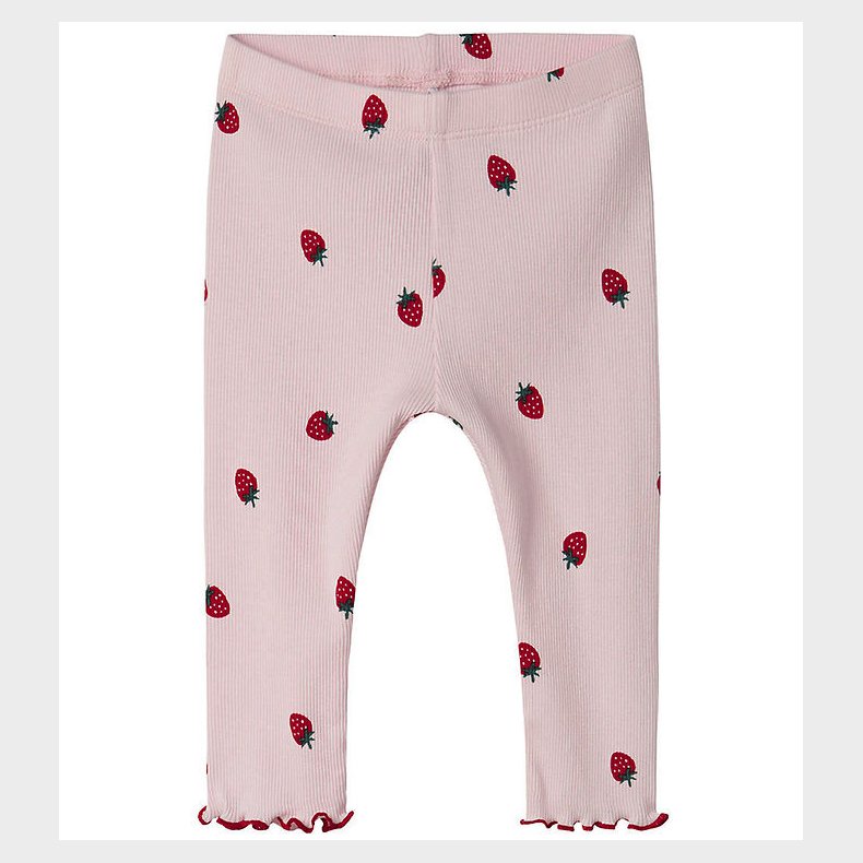 Name It Leggings - Rib - NbfJillie - Ballerina m. Jordbr