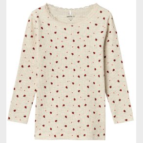 Name It Bluse - Rib - NmfDab - Peyote Melange m. Mariehner