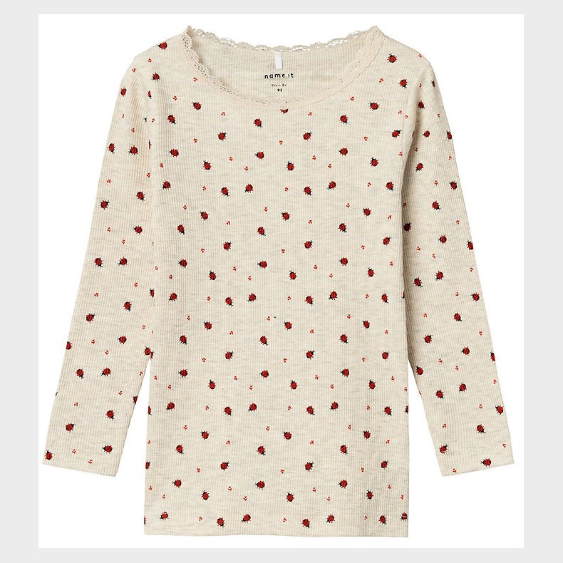 Name It Bluse - Rib - NmfDab - Peyote Melange m. Mariehner