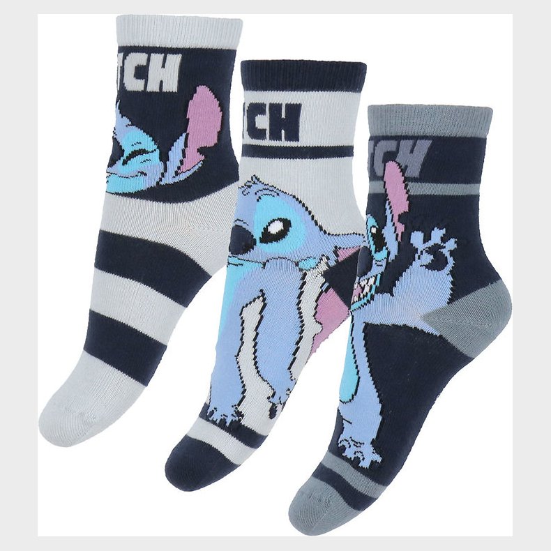 Name It Strmper - 3-Pak - NmmAhan - Stitch - Navy Blazer/Pearl