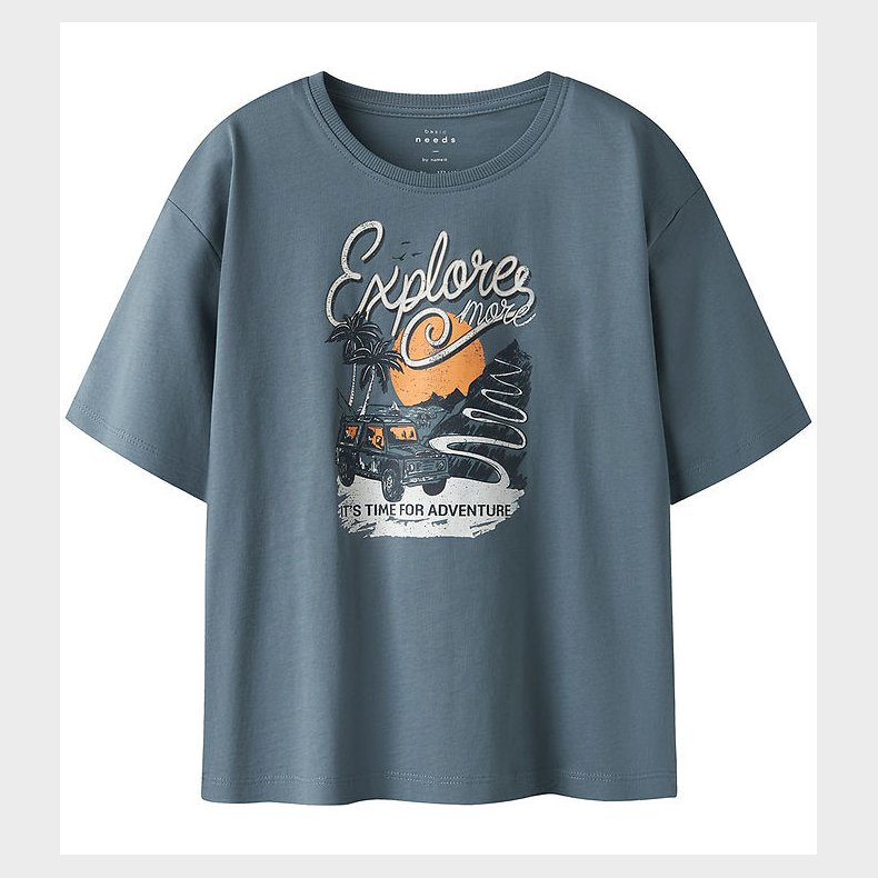 Name It T-shirt - NkmVictor - Blue Mirage/Adventure