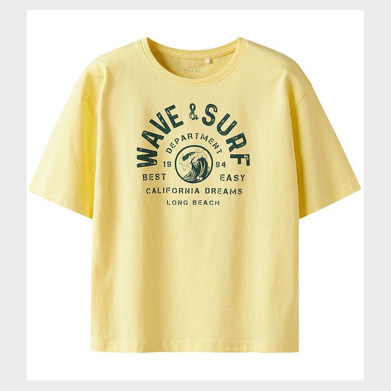 Name It T-shirt - NkmVictor - Lemon Meringue/Wave Surf