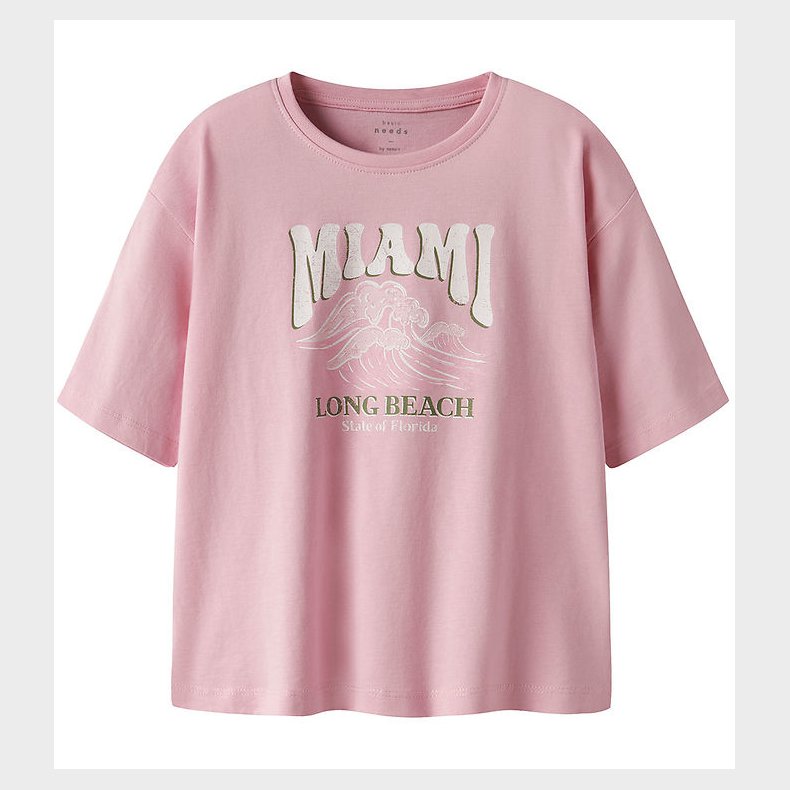 Name It T-shirt - NkfVeen - Cameo Rose/Miami