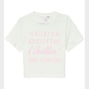 Vero Moda Girl T-shirt - Cropped - VmKatrine - Snow White/Chilli