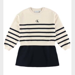 Calvin Klein Kjole - Relaxed - White Cap Grey/Sort