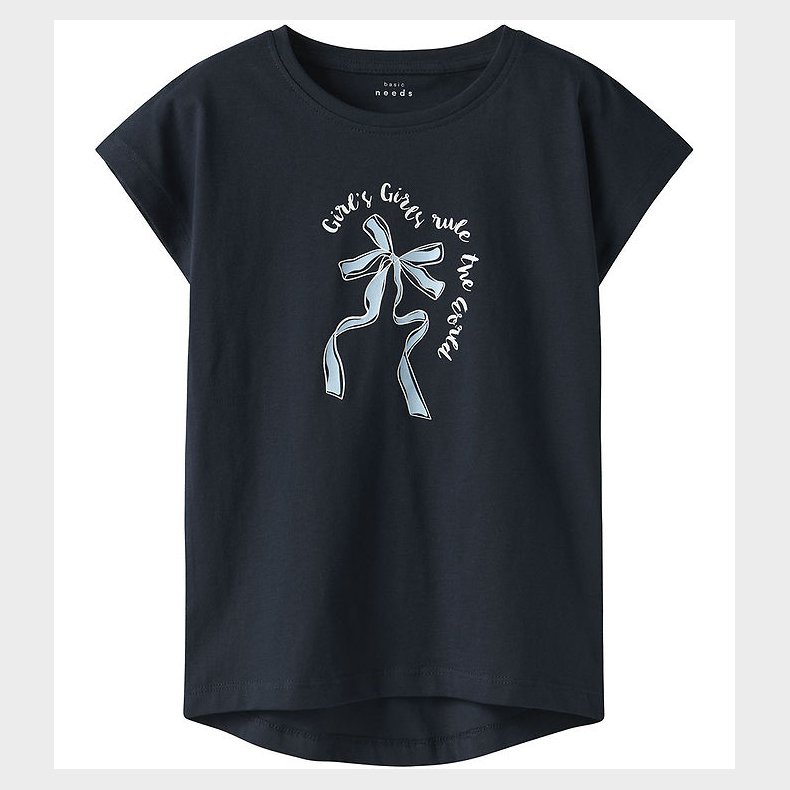 Name It T-shirt - NkfVigea - Dark Sapphire/Blue Bow