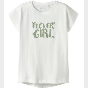 Name It T-shirt - NkfVigea - Bright White/Flower Girl