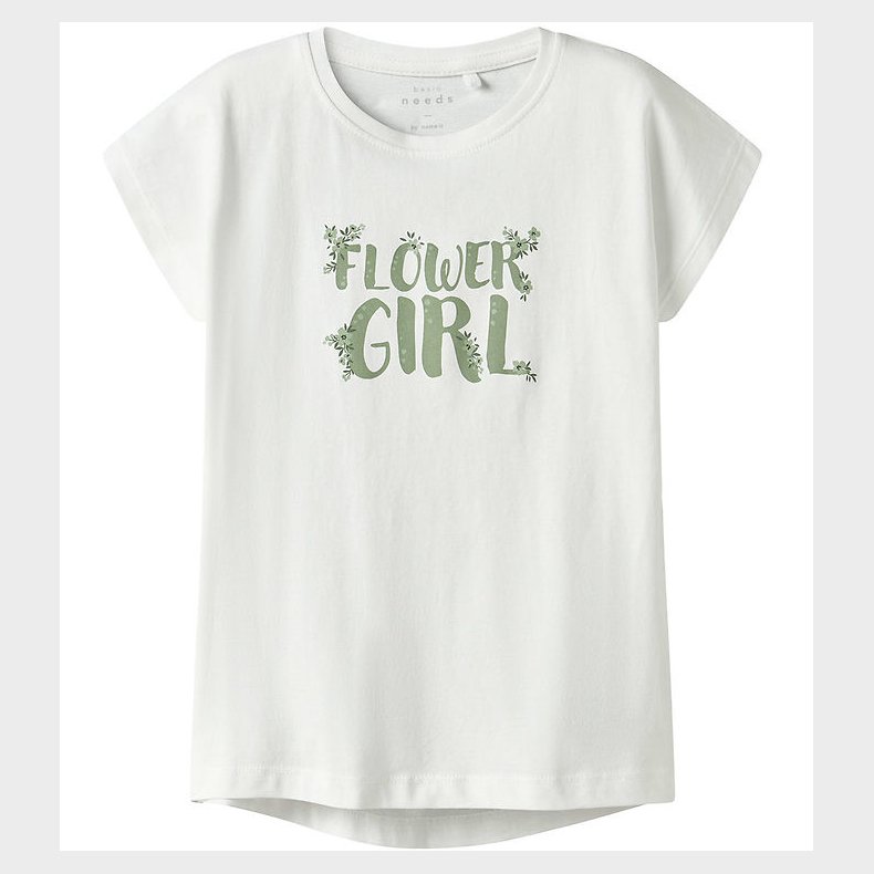 Name It T-shirt - NkfVigea - Bright White/Flower Girl