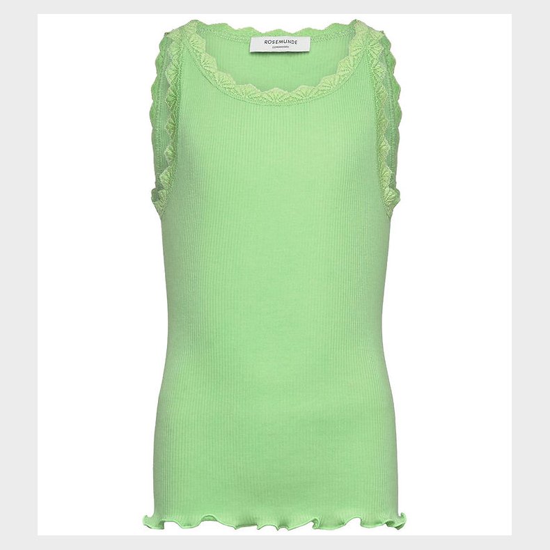 Rosemunde Top - Rib - Modal - Balta - Pistachio Green